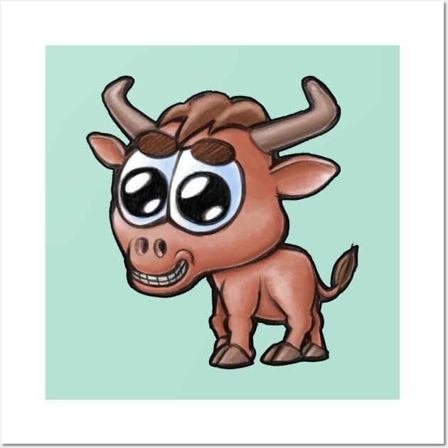 Bull (Animal Alphabet) Wall Art by TomsZoo